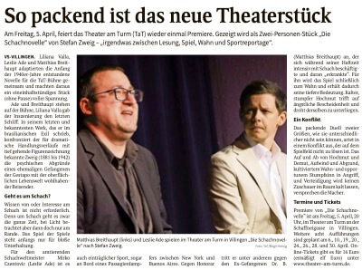 Artikel im Schwarzwälder Bote vom 2.4.2024